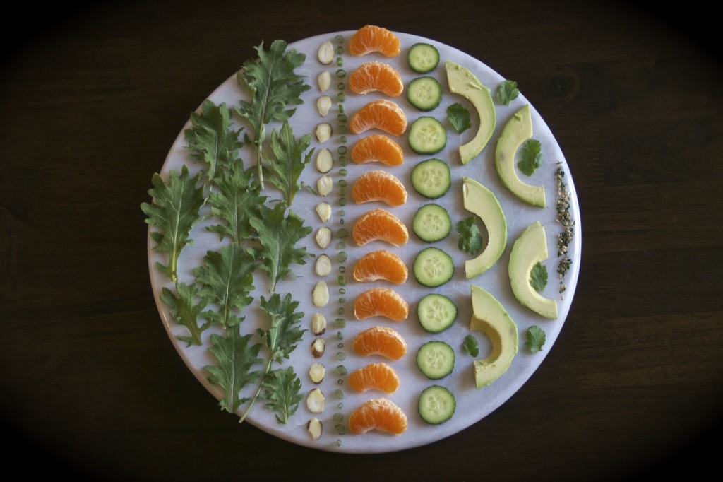 Baby Kale Sesame Citrus Avocado Salad